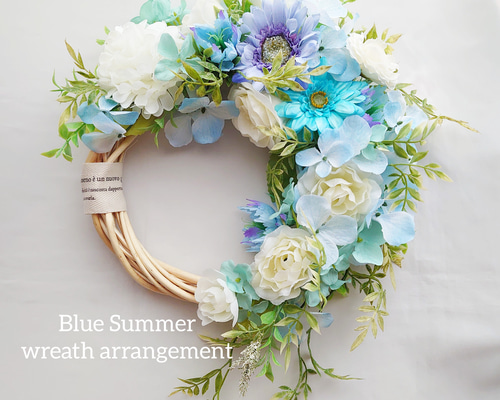 アーティフィシャルフラワー リース 25センチ リース Fleur de E