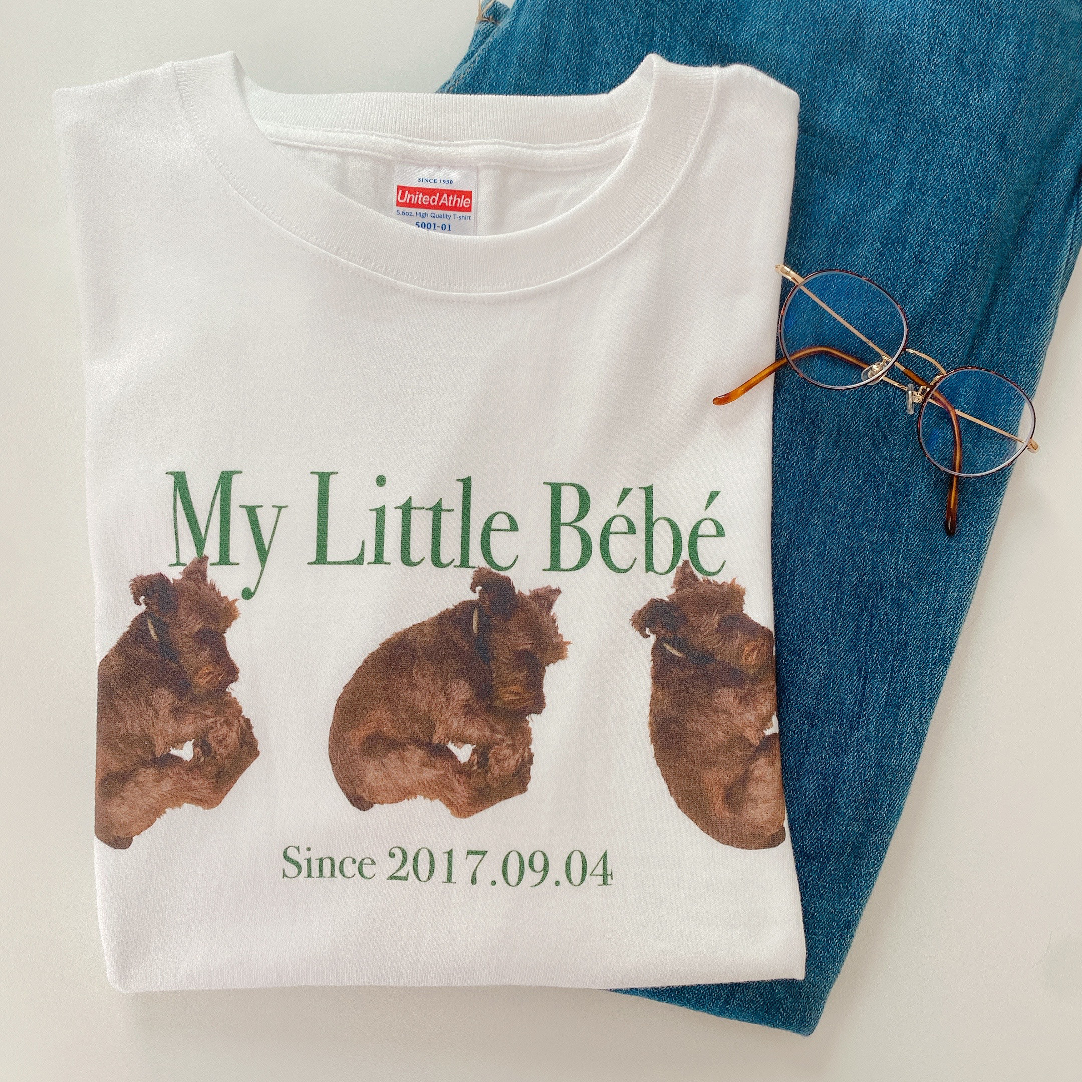 セミオーダー】世界に1つだけのうちの子Tシャツ♪ペット 犬 猫 写真 