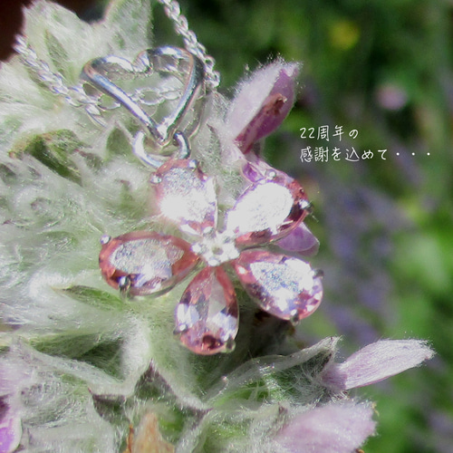 宝石質” 桜トルマリンペンダント ~22nd Anniversary~【Sv925 