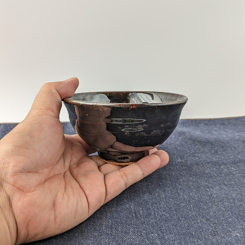 白飯が映える黒釉飯茶碗 【ご飯茶碗 手仕事 民藝 窯元 和 陶器