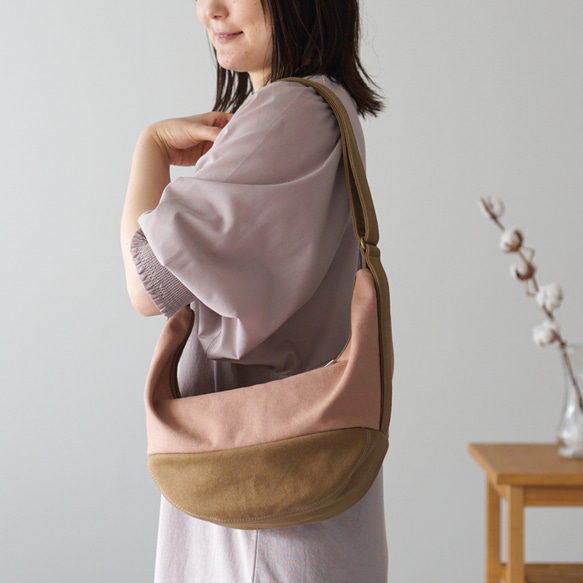 Lamp / Pink Beige x Brown Beige [定做] Trocco 帆布包 第2張的照片