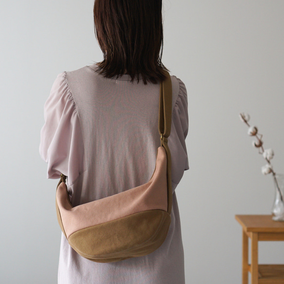 Lamp / Pink Beige x Brown Beige [定做] Trocco 帆布包 第3張的照片