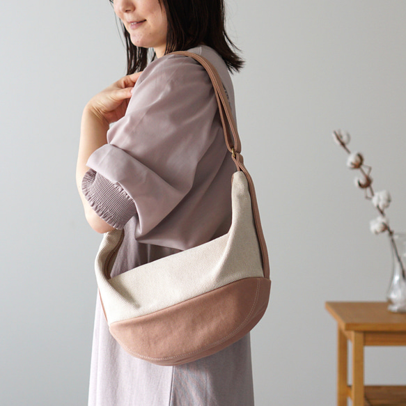 Lamp / Pink Beige x Marbled Beige [定做] Trocco 帆布包 第2張的照片