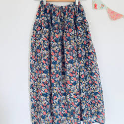 ＊belle fleurs♪リップルマキシティアードスカート(navy)＊ 2枚目の画像