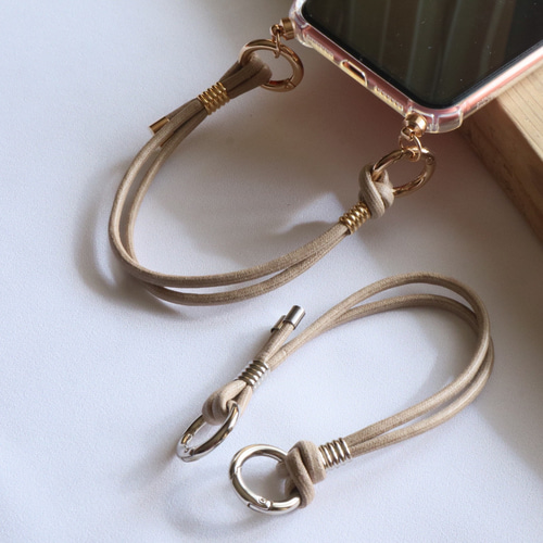 便利なスマホストラップ 手首 ショートストラップ ワックスコード