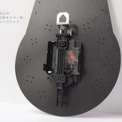 シマねこ&クロねこの掛け時計 (おしゃれ北欧かわいいしっぽシンプルデザインモダン動物黒猫掛時計振り子） 2枚目の画像