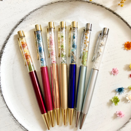 ハーバリウムボールペン＊ドライフラワー ペン・筆記用具