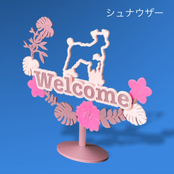 Welcome　インテリアオブジェ　（シュナウザー/柴犬/ヨークシャーテリア/マルチーズ/シーズーからいずれか1頭) 2枚目の画像