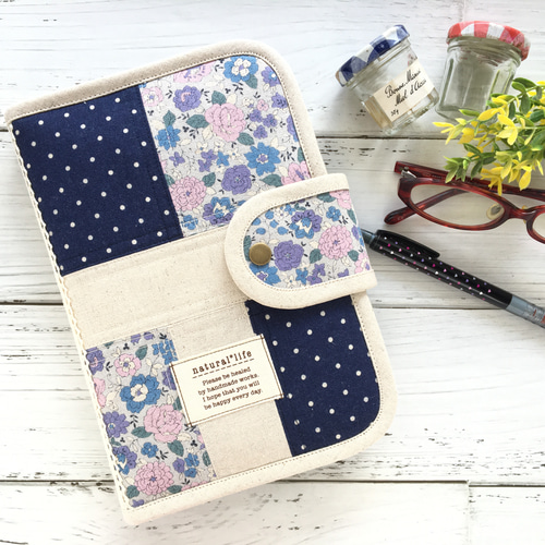 受注販売＞母子手帳ケース（Mサイズ）お薬手帳や通帳にも◇ネイビー