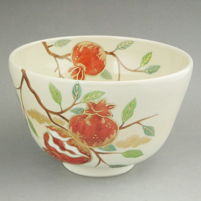 柘榴　作家物　木箱付き　香合　小さな逸品