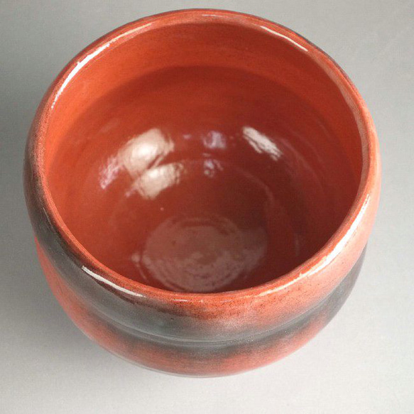◆商品番号　10103 福赤楽抹茶茶碗　寿楽 3枚目の画像