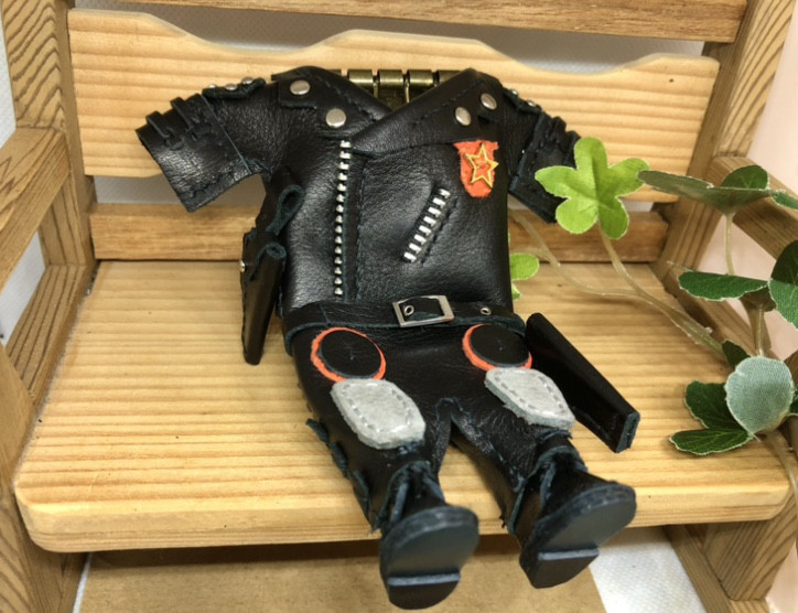 森き　ライダーズジャケット　キーケース　key case.