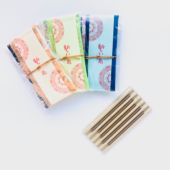 【お試しお香】白檀をベースに調合した天然100％のお線香＜新しい扉＞／軽くてスッキリした人気の香り／浄化／瞑想／玄関 1枚目の画像