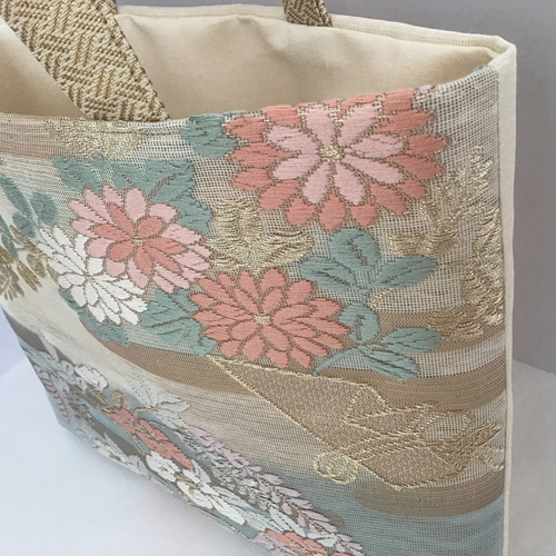 着物帯 結婚式バッグ 未使用[西陣まいづる製] 紗 夏帯 リメイク709