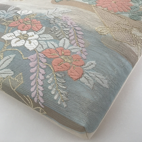 着物帯 結婚式バッグ 未使用[西陣まいづる製] 紗 夏帯 リメイク709