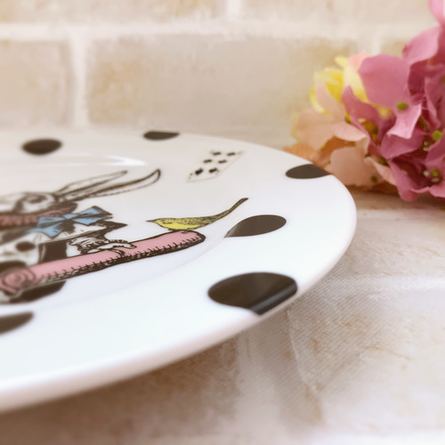 2枚組＊アリスの白ウサギプレート＊不思議の国のアリス アフタヌーン