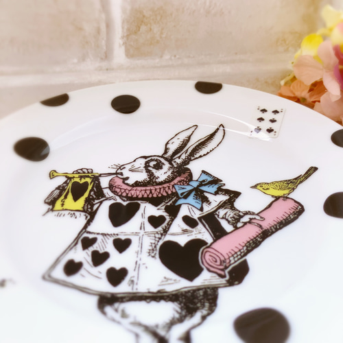 2枚組＊アリスの白ウサギプレート＊不思議の国のアリス