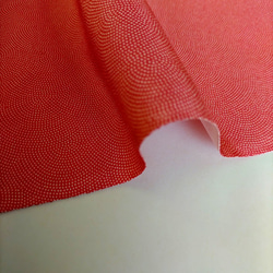 オープン３周年セール！【正絹反物】淡い苺色鮫小紋生地　幅約37×50ｃｍ単位　和布 5枚目の画像