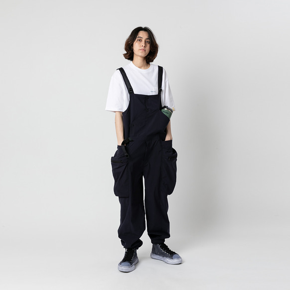 TMCAZ Multi-Pocket Overall [藏青色]多口袋連身褲吊帶褲 山系城市輕機能風 第2張的照片