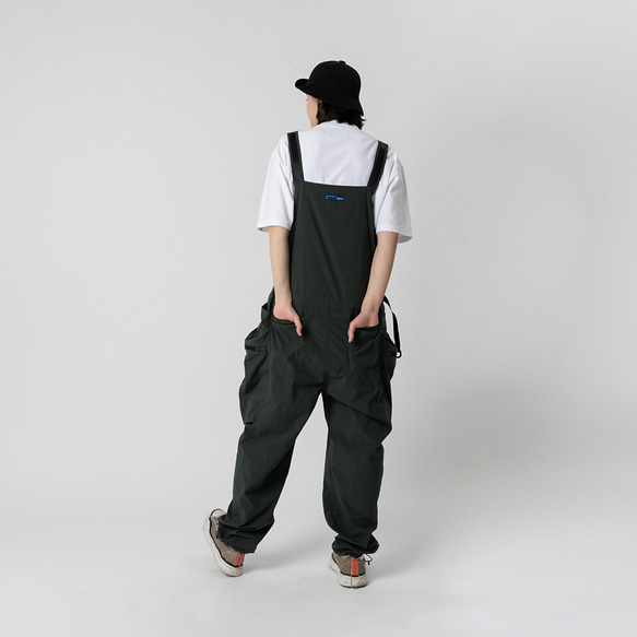 TMCAZ Multi-Pocket Overall [墨綠色]多口袋連身褲吊帶褲 山系城市輕機能風 第7張的照片