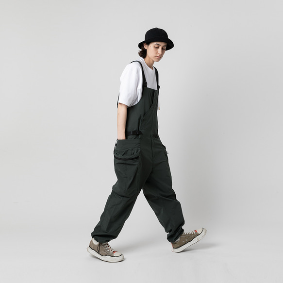 TMCAZ Multi-Pocket Overall [墨綠色]多口袋連身褲吊帶褲 山系城市輕機能風 第5張的照片