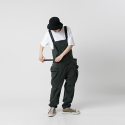 TMCAZ Multi-Pocket Overall [墨綠色]多口袋連身褲吊帶褲 山系城市輕機能風 第6張的照片
