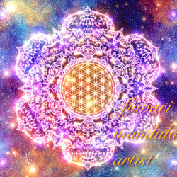 SALE☆エナジーアートエベレスト曼荼羅フラワーオブライフ F10号 SALE☆エナジーアートエベレスト曼荼羅フラワーオブライフ F10号