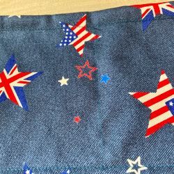 犬用クールネック、スヌード アメリカ国旗イギリス国旗柄ブルー 2枚目の画像