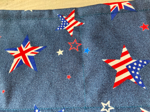犬用クールネック、スヌード アメリカ国旗イギリス国旗柄ブルー 2枚目の画像