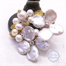 【再入荷】Broche Blanche　Mignon　ブローチ　de-98-bb-03cc 4枚目の画像