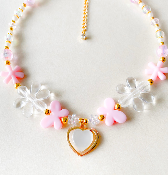 再販 ＊little princess＊ flower princess - pastel pink キッズアクセサリー 4枚目の画像