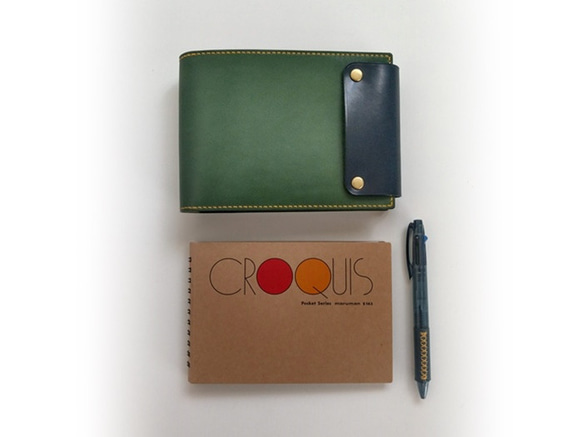 色が選べる【本革】CROQUIS Pocket（maruman）専用レザーカバー （受注製作） 1枚目の画像