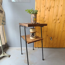 即納】wood iron shelf 1500*1200*225〈ブラウン〉 ウッド