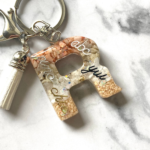 レジンイニシャルキーホルダー 作家のためのレジン 『イニシャルキーホルダースターターキット