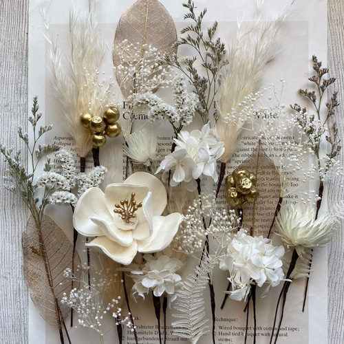 B ブーケ ブートニア リース 髪飾り 和装 ウエディング ウェディング 2