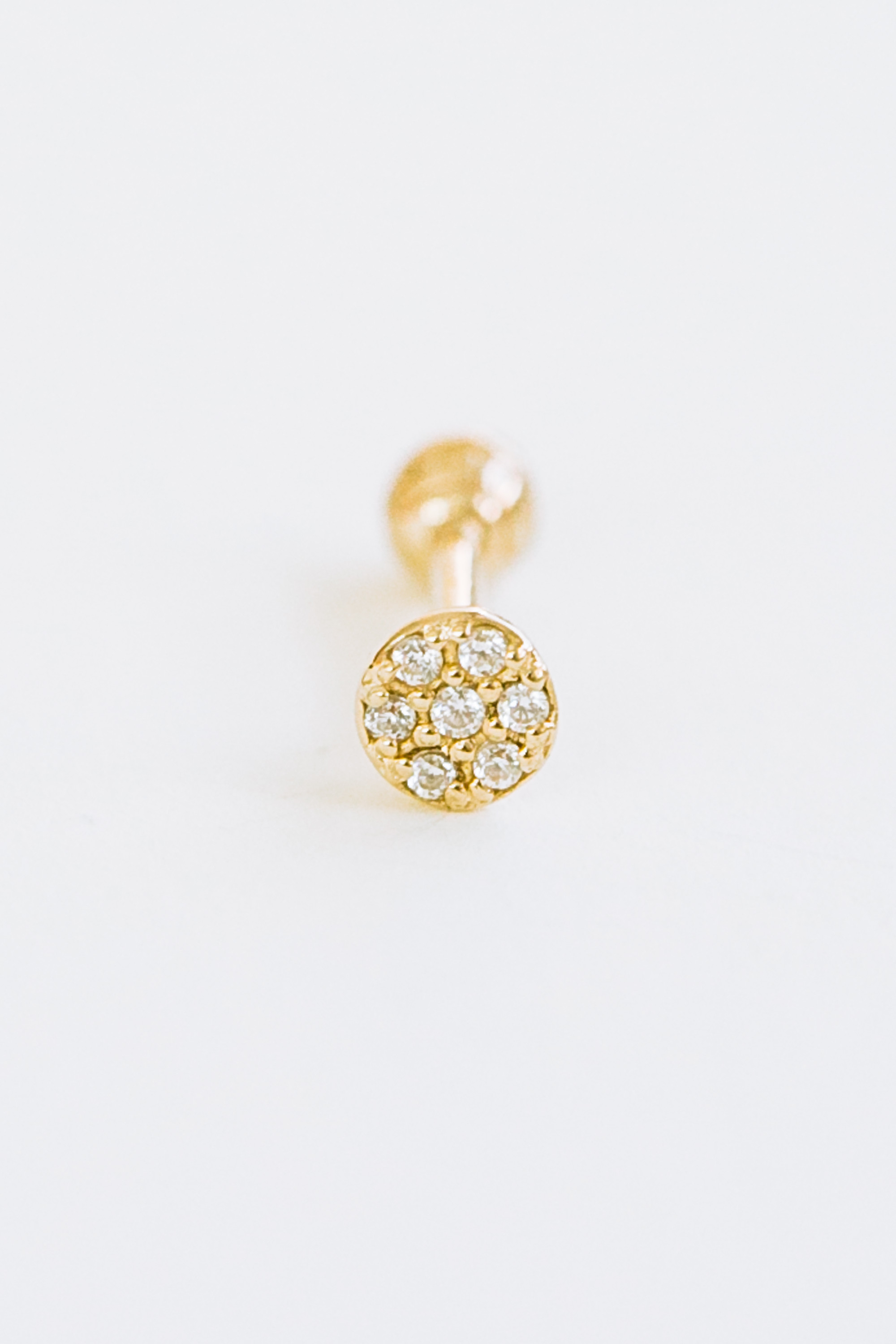 14K金 ゴールド ヘリックス 軟骨 アンチトラガス アウター インナーコンクバーベルイヤリング ピアス