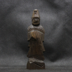仏像 円空仏 木彫 馬頭観音（16cm 着色 bt3107） 1枚目の画像