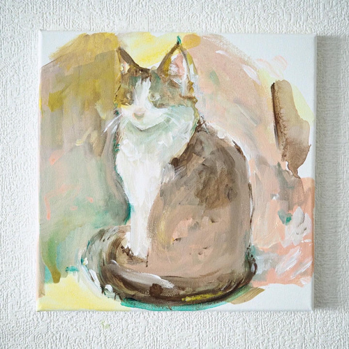 原画】猫の絵 絵画 Hang 通販｜Creema(クリーマ) 14268018