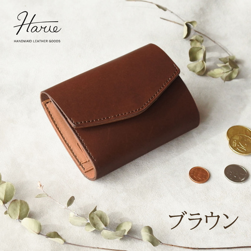 CAFUNÉ 三つ折り財布 キャメル