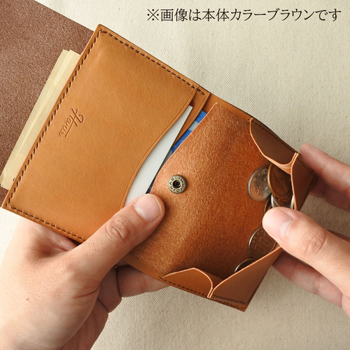新色追加】コンパクト革財布 / キャメル・ブルー・グリーン