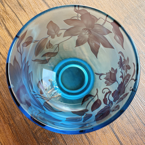 抹茶茶碗 裏千家の先生が認めた茶道具♫クレマチス柄 お椀・ボウル・鉢