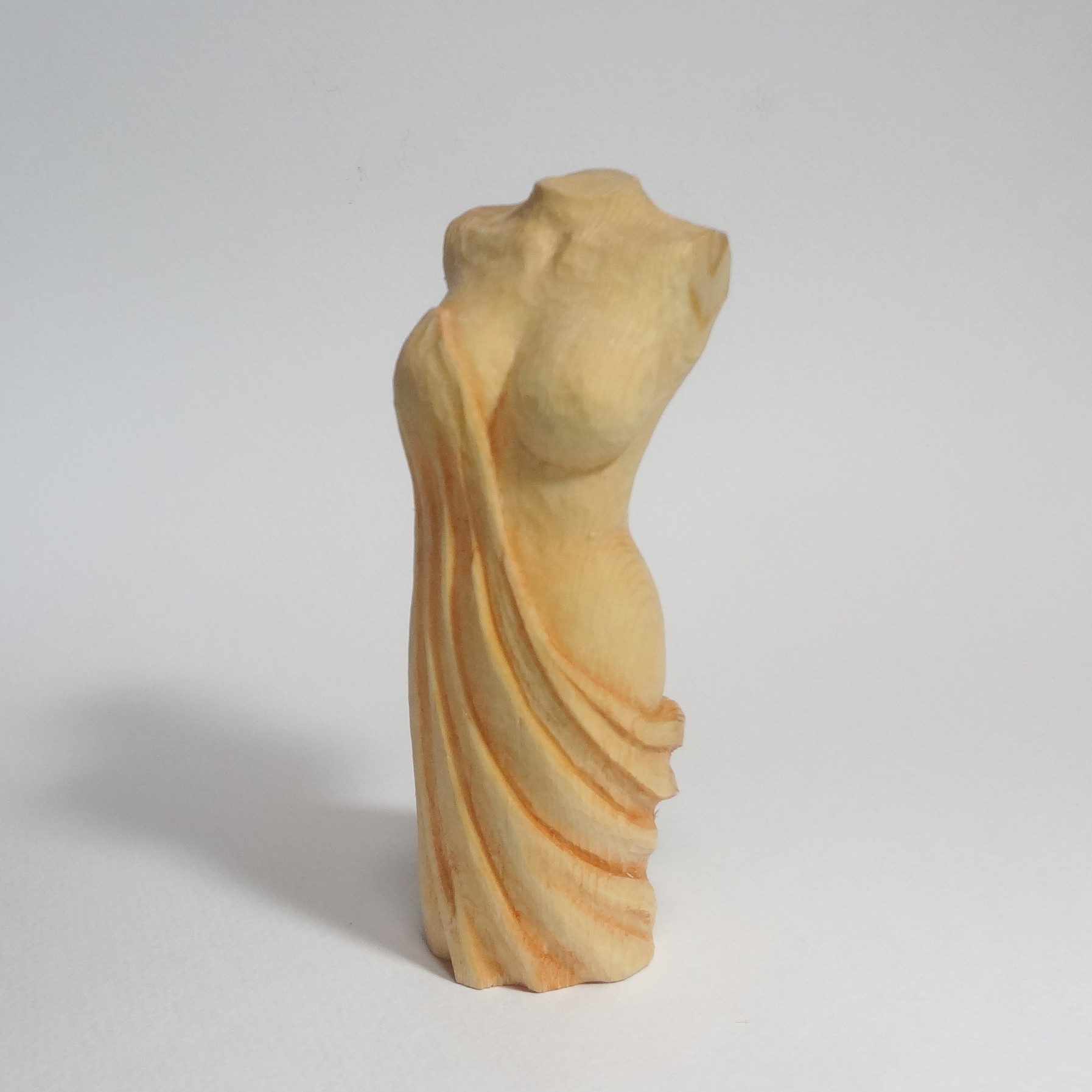 人形胴体 【1/2スケール約40cm】裸婦像 トルソー 木彫り彫刻フィギュア