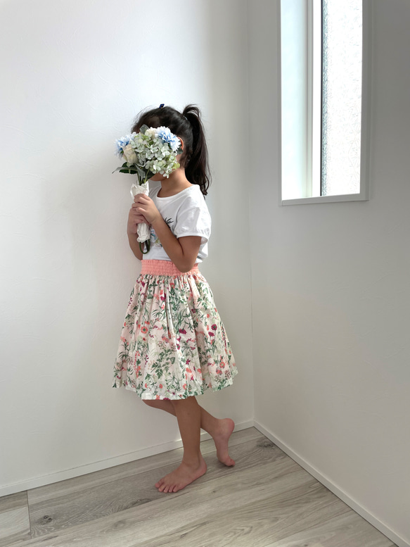 花柄ギャザースカート 2枚目の画像
