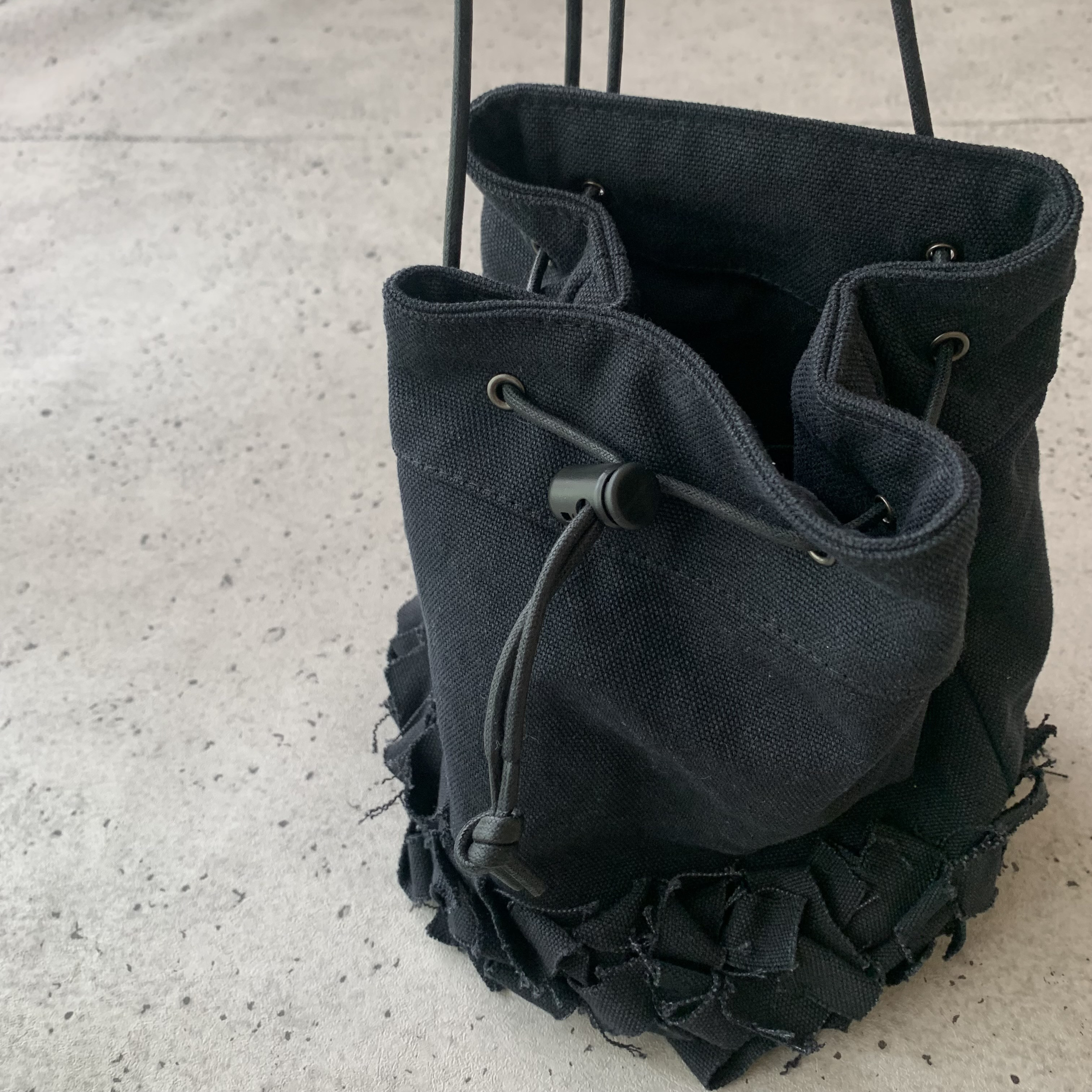 ハギレ　mini きんちゃく　クロ