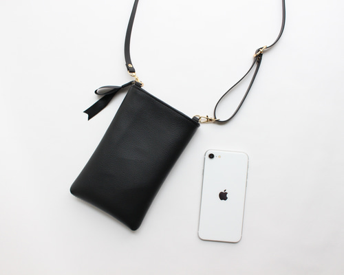 noble スマホショルダー・ブラック スマホポシェット