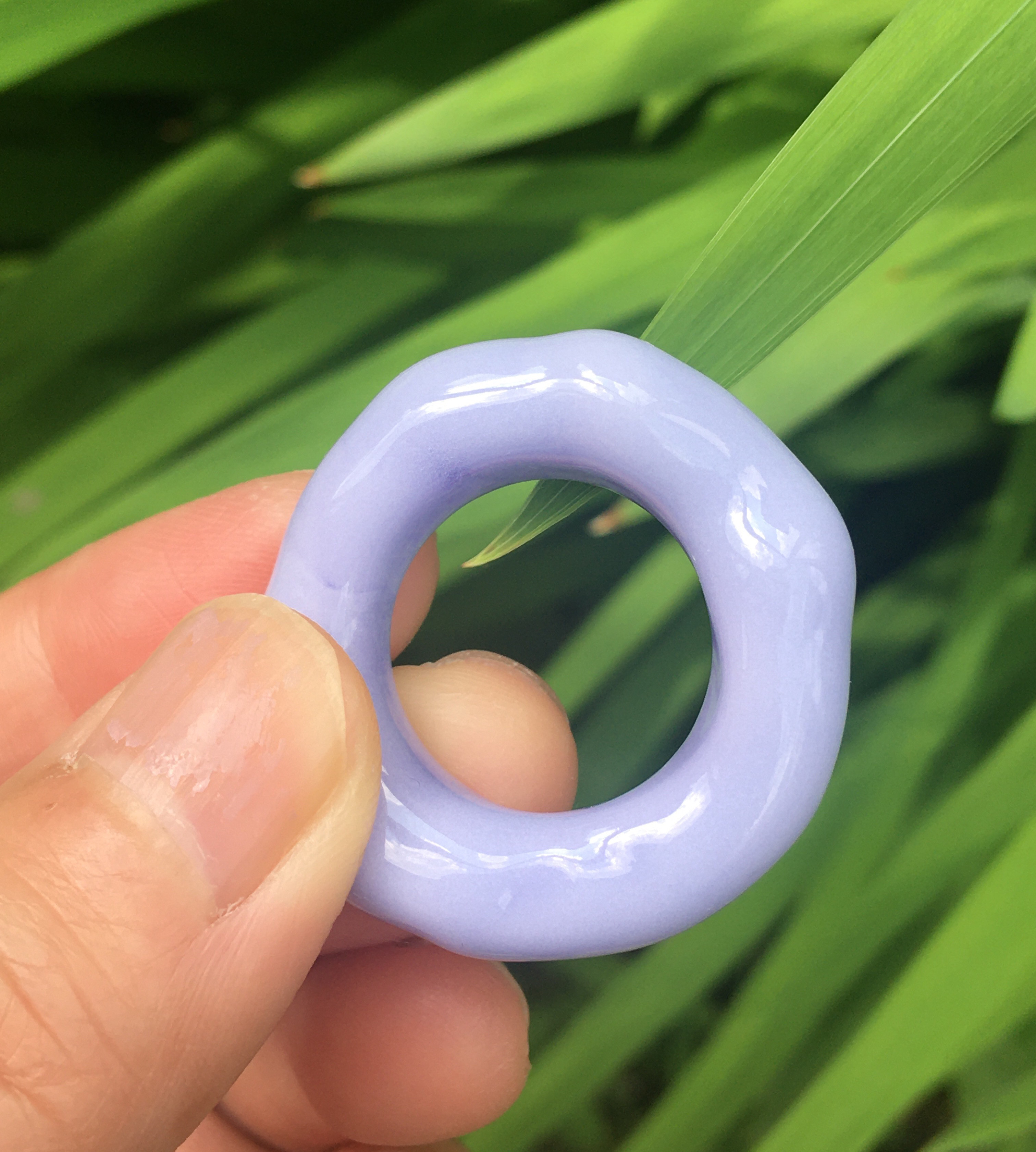 【送料無料】ガラスリング　ラベンダー　〜gtagta〜