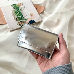 laura di maggio 長財布 シルバー SALON DE ALFURD TOKYO 財布 レディース 長財布 薄い さいふ な