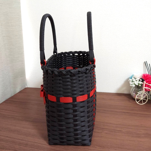 受注製作 】クラフトバンドのかごバッグ ( 大 ) かごバッグ -mami