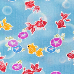 ち*ん様 新品保管品　青嵐　浴衣生地　反物　リップル リップル生地✨青い花柄の浴衣反物【青嵐】 - メルカリ