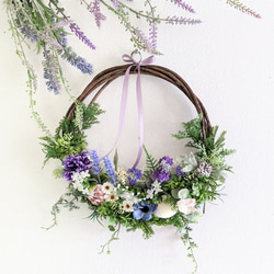 玄関リース 秋なりのキイチゴ 秋リース、クリスマスリース アート